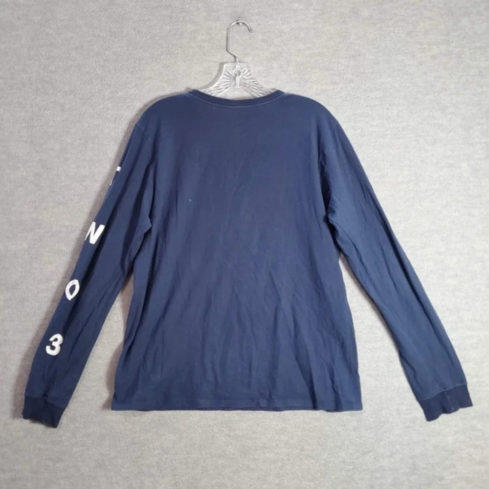 Air Jordan Flight Men Shirt M Blue Logo Jumpman Retro 12‎ CNXN Long Sleeve Tee